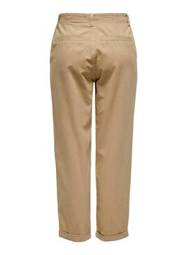 Pantalón Only Malfy tostado para mujer