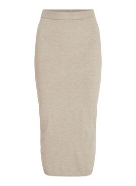 Falda Vila Vicomfy beige para mujer