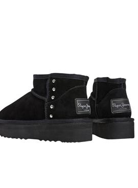 Botines Pepe Jeans Dissy Metal negro para mujer