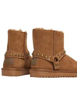Botas Pepe Jeans Diss Biker camel para mujer