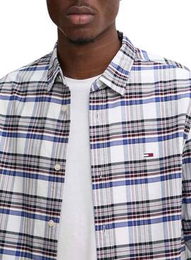 Camisas Tommy Jeans TJM REG Oxford Check Shirt Blanco Hombre. 47 caracteres.