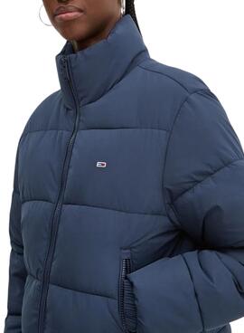 Cazadora acolchada Tommy Jeans Crop Essential marino para mujer