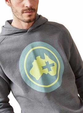 Sudadera Altonadock Maps Hoodie gris para hombre