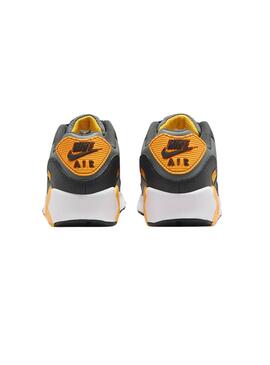 Zapatillas Nike Air Max 90 gris y amarillo para niño