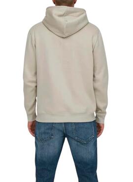 Sudadera Only and Sons Connor beige para hombre