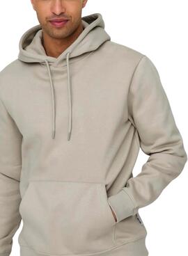 Sudadera Only and Sons Connor beige para hombre