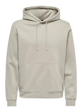 Sudadera Only and Sons Connor beige para hombre