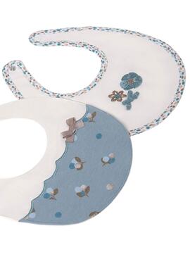 Set 2 baberos Mayoral Azul Polar para bebé