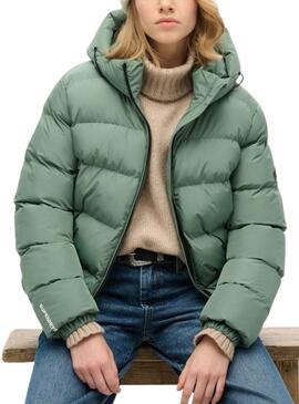Cazadora Superdry acolchada verde para mujer