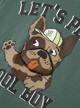 Camiseta Name It Robbin Verde para niño