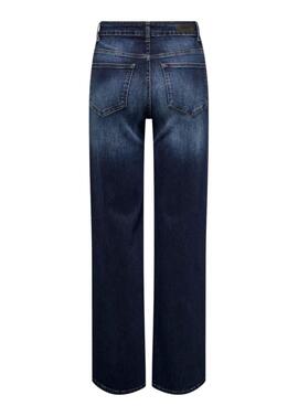 Pantalón Vaquero Only Madison Blush Wide Leg azul oscuro para mujer