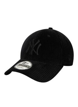 Gorra New Era Cord negro para hombre y mujer