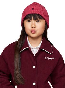 Gorro Tommy Hilfiger Small Flag Rosa para niña