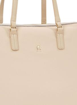 Bolso Tommy Hilfiger Poppy Tote beige para mujer