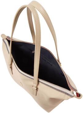 Bolso Tommy Hilfiger Poppy Tote beige para mujer
