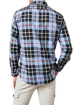 Camisa Altonadock cuadros azul para hombre