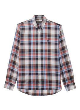 Camisa Altonadock estampado cuadros multicolor para hombre