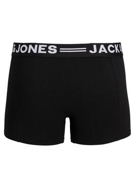 Pack 3 Calzoncillos Jack and Jones Sense negro para hombre