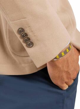 Americana El Pulpo punto estructura camel para hombre