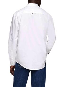 Camisa Tommy Jeans Entry  blanca  para hombre 