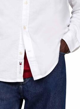 Camisa Tommy Jeans Entry  blanca  para hombre 