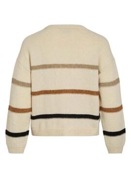 Jersey Vila Vineeva estampado de rayas beige para mujer