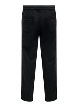 Pantalón Only and Sons Sinus loose negro para hombre