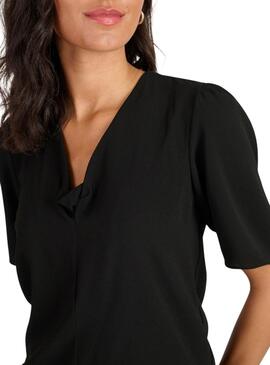 Blusa Naf Naf nudo negro para mujer
