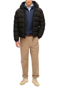 Chaqueta acolchada Superdry con capucha Sports negro para hombre