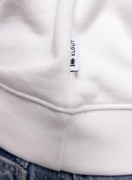 Sudadera Klout Mid Zip blanco para hombre