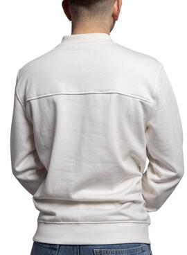 Sudadera Klout Mid Zip blanco para hombre