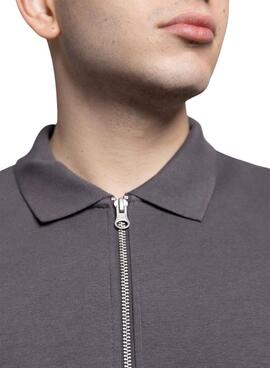 Sudadera Klout Mid Zip gris para hombre
