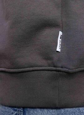 Sudadera Klout Mid Zip gris para hombre