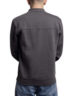 Sudadera Klout Mid Zip gris para hombre