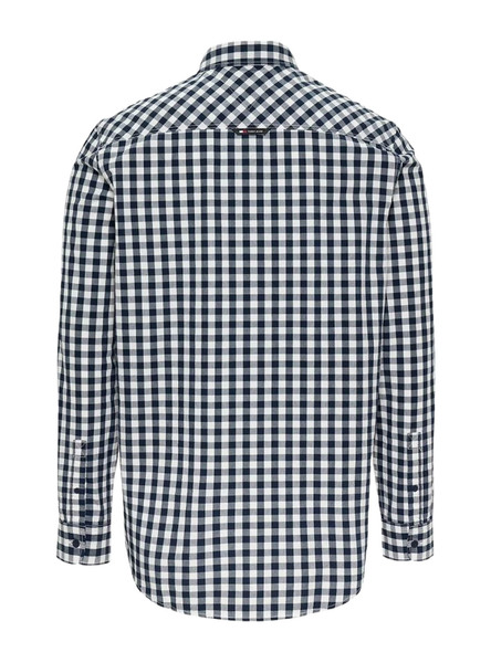 Gallery 1732807692966 camisa hombre tommy jeans tjm reg poplin check azul  1  2
