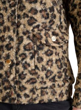 Chaqueta Naf Naf  leopardo para mujer