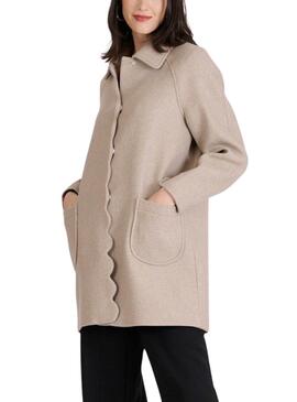 Abrigo Naf Naf Camila beige para mujer