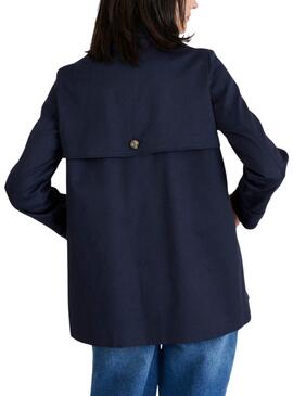 Gabardina Naf Naf Denis marino para mujer