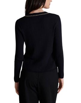 Chaqueta Naf Naf cadena negro para mujer