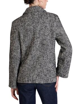 Abrigo Naf Naf Jasp gris para mujer