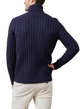 Jersey Altonadock cuello vuelto azul para hombre