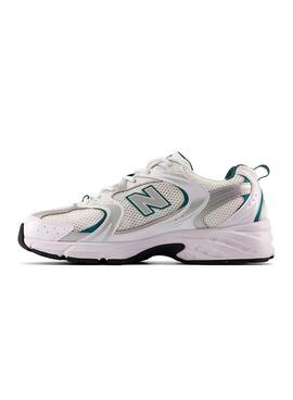 Zapatillas New Balance 530 blanco y turquesa para mujer