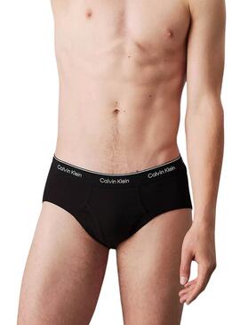 Pack 3 slips Calvin Klein negro para hombre