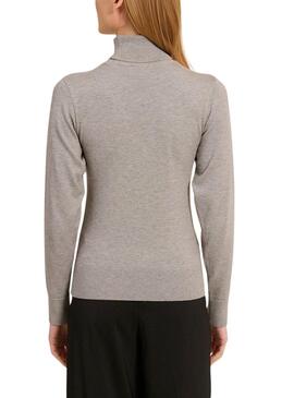 Jersey Naf Naf Mina cuello vuelto gris para mujer