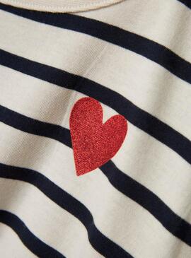 Camiseta Name It Tovelina rayas blanco para niña