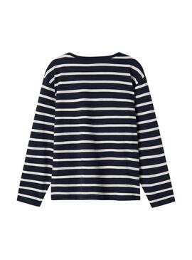 Camiseta Name It Tovelina rayas azul marino