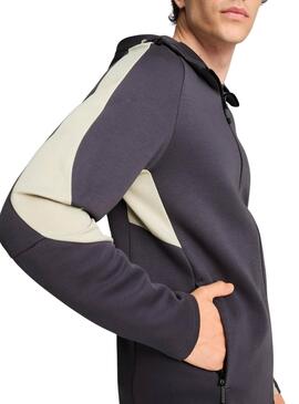 Chaqueta de chándal Puma Evostripe gris para hombre