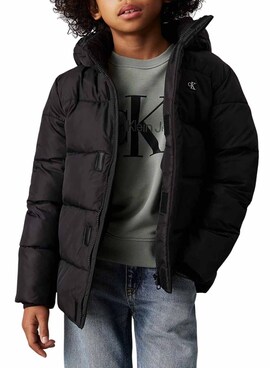 Chaqueta Calvin Klein Essential Puffer Negro Niño
