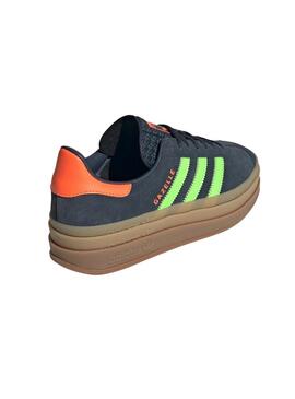 Zapatillas Adidas Gazelle Bold azul verde y naranja para mujer