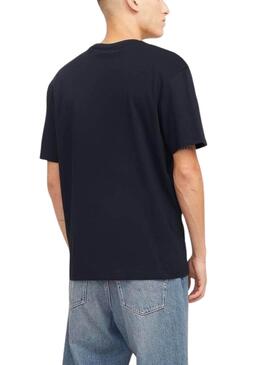 Camiseta Jack and Jones Bryan  azul para hombre 